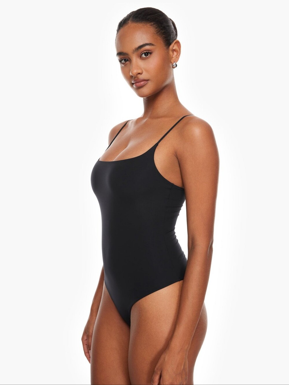 NWT INLYRIC Inbarely Cami Bodysuit in Black - Size Small